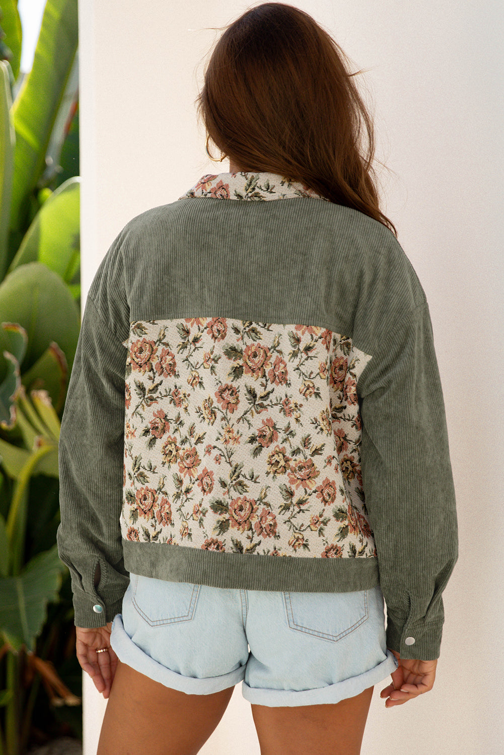 Evelyn Retro Floral Patchwork Shirt-1
