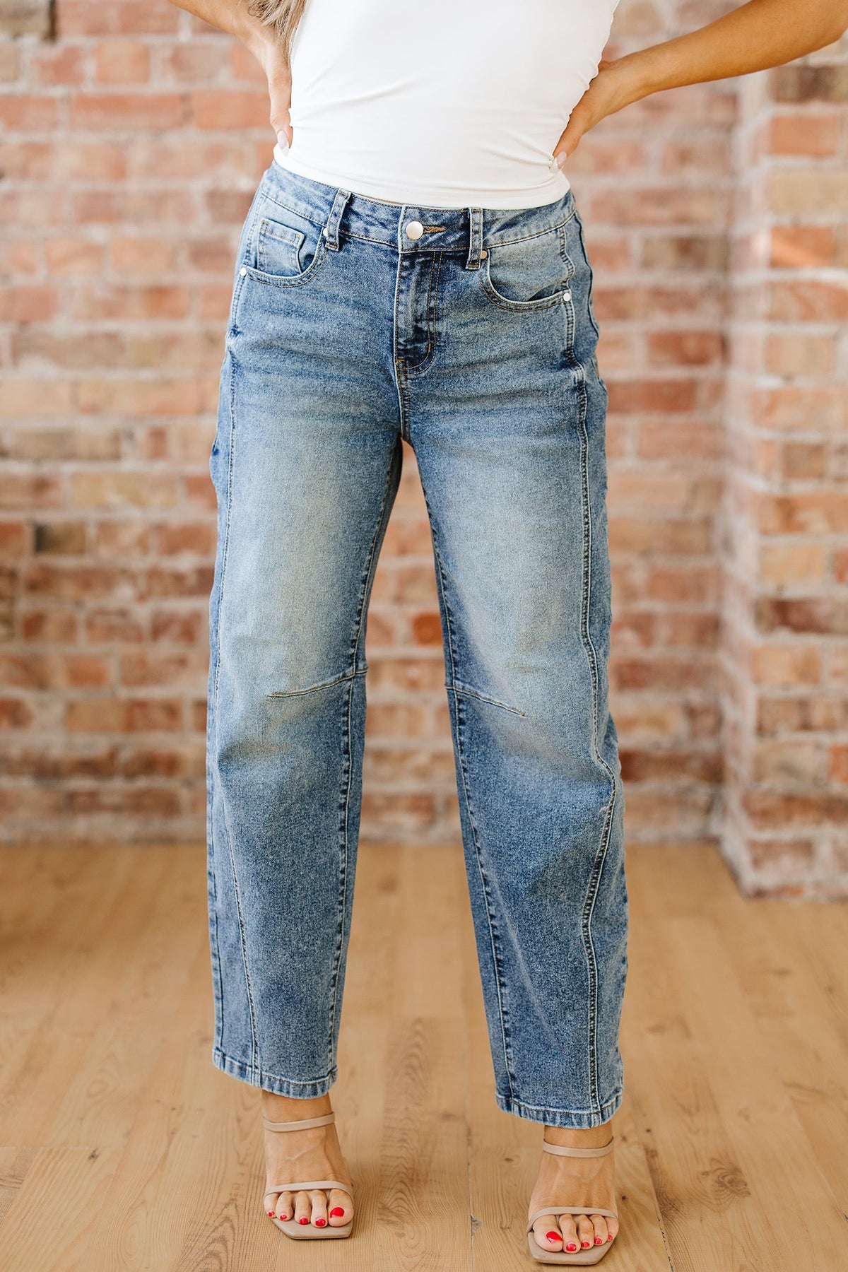Milena Seam Detail Shift Jeans-3