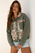Evelyn Retro Floral Patchwork Shirt-0